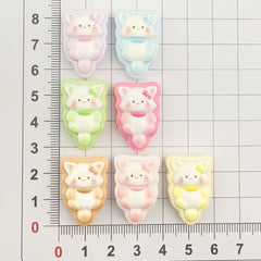 DIY Cat Sandwich Biscuits Charms Accessories – Customizable Phone Case, Hairpin, Fridge Magnet & Keychain Set