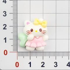 DIY  Sakura Kitten  Charms Accessories – Customizable Phone Case, Hairpin, Fridge Magnet & Keychain Set