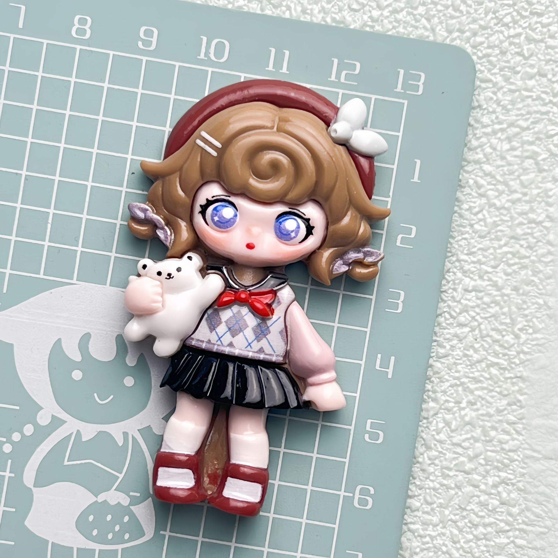 DIY Costume9Girl Charms Accessories – Customizable Phone Case, Hairpin, Fridge Magnet & Keychain Set
