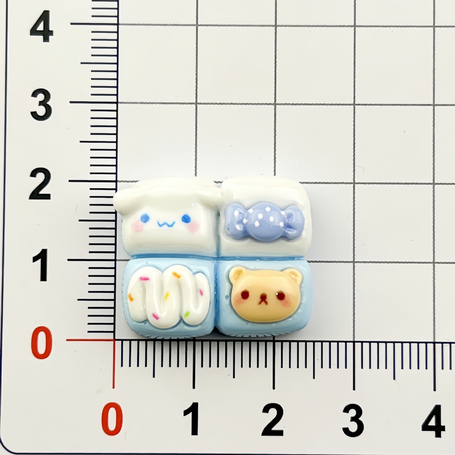 DIY Sanrio Four Palace Grid Charms Accessories – Customizable Phone Case, Hairpin, Fridge Magnet & Keychain Set