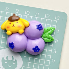 DIY Fruit Sanrio Cartoon Charms Accessories – Customizable Phone Case, Hairpin, Fridge Magnet & Keychain Set