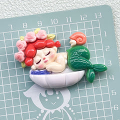 DIY Cartoon Cute Sleeping Girl Charms Accessories – Customizable Phone Case, Hairpin, Fridge Magnet & Keychain Set