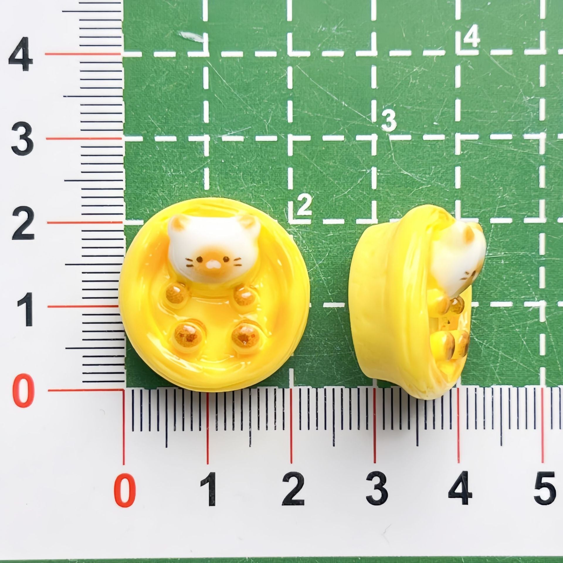 DIY  Cat Food Play Egg Tart Charms Accessories – Customizable Phone Case, Hairpin, Fridge Magnet & Keychain Set