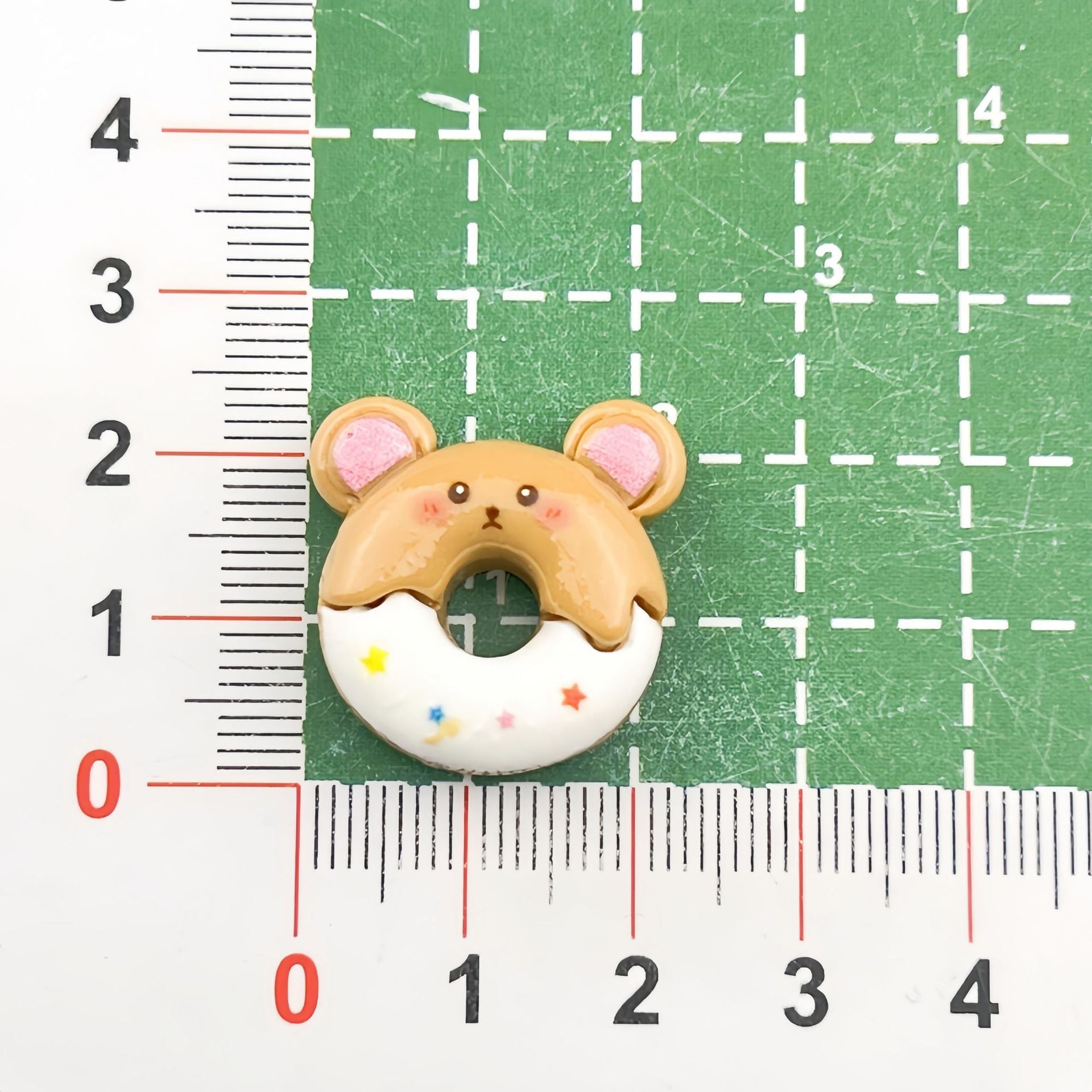DIY  Play Bear Donuts Charms Accessories – Customizable Phone Case, Hairpin, Fridge Magnet & Keychain Set