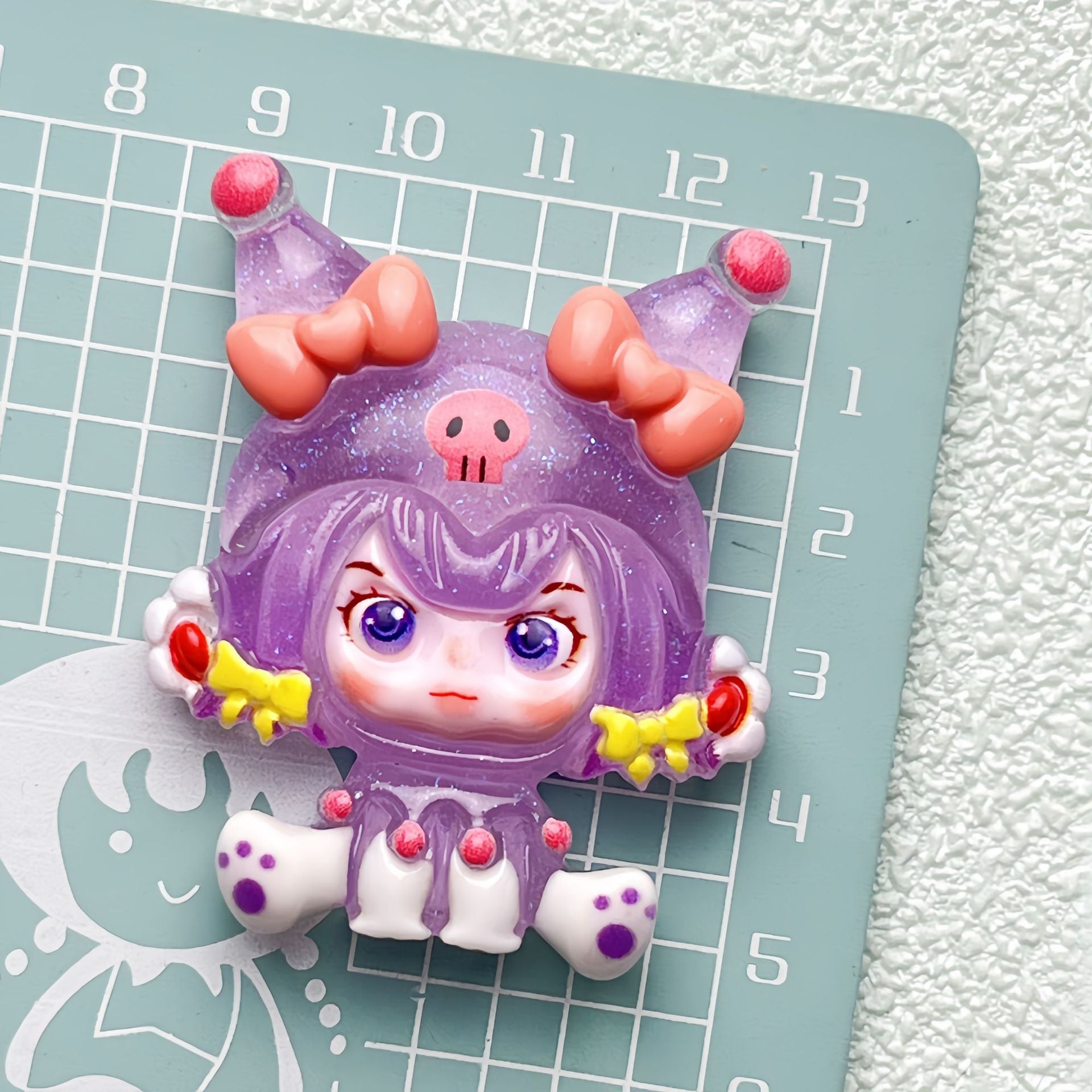 DIY   Luminous Sanrio Girl Charms Accessories – Customizable Phone Case, Hairpin, Fridge Magnet & Keychain Set