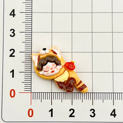DIY Cute Pajamas Little Wen Girl Charms Accessories – Customizable Phone Case, Hairpin, Fridge Magnet & Keychain Set