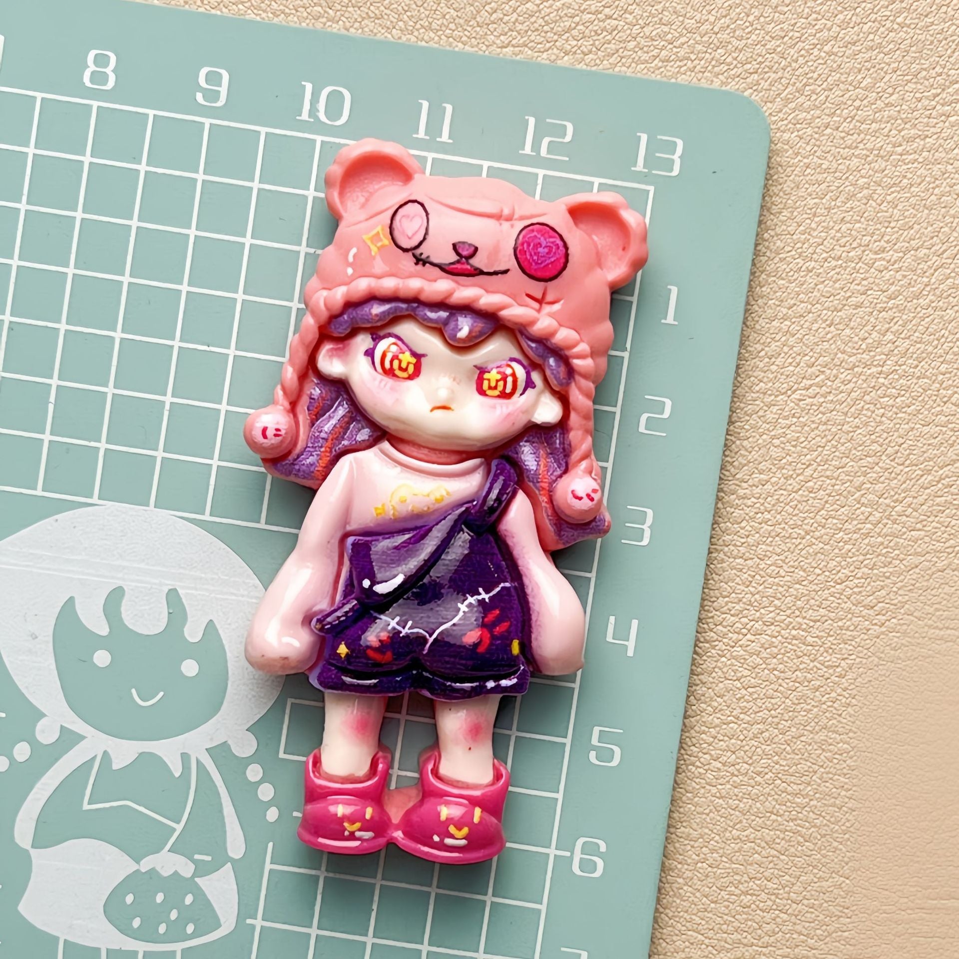 DIY Cute CartoonCharms Accessories – Customizable Phone Case, Hairpin, Fridge Magnet & Keychain Set
