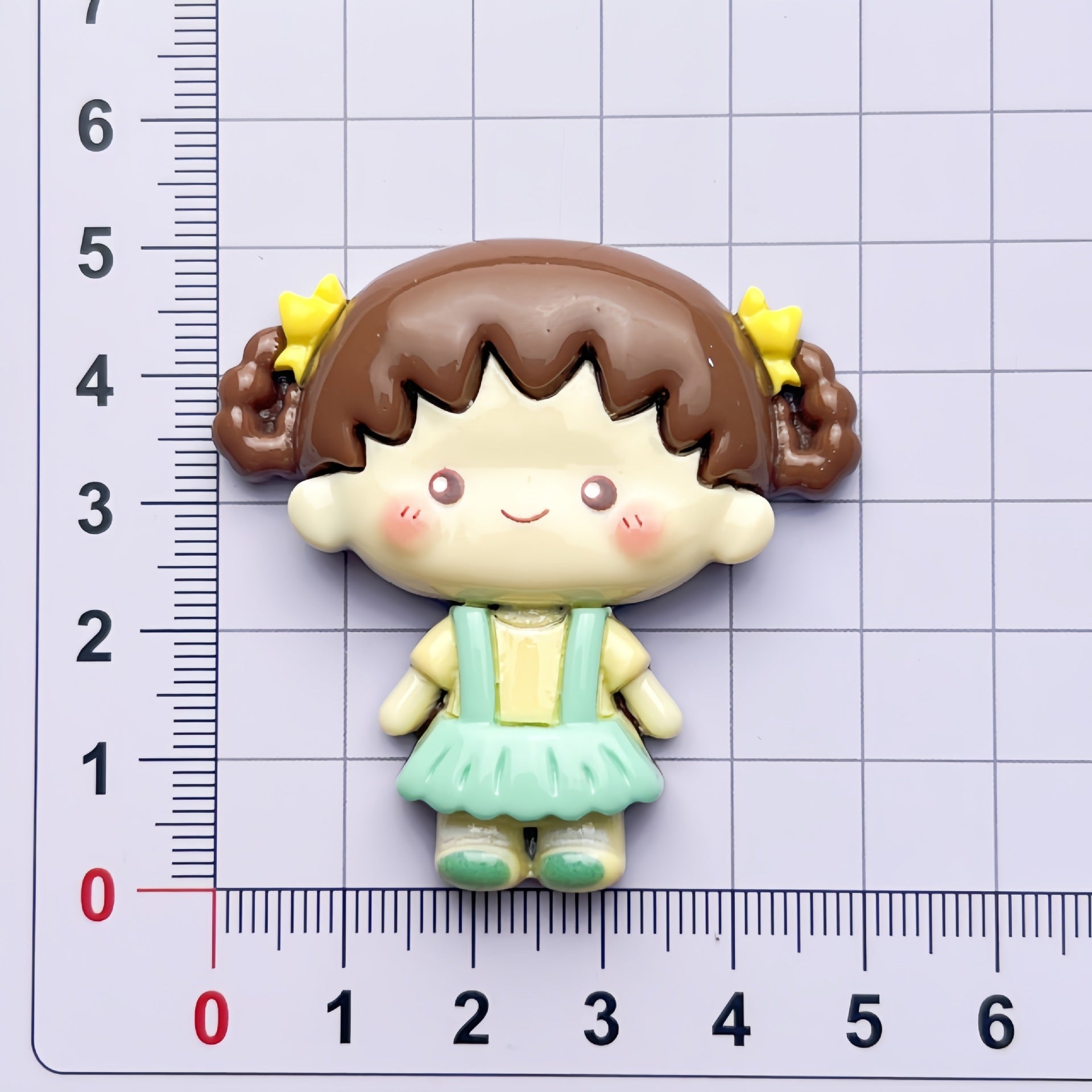 DIY Large Card Resin Girl Charms Accessories – Customizable Phone Case, Hairpin, Fridge Magnet & Keychain Set