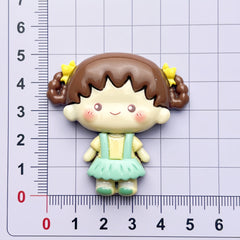 DIY Large Card Resin Girl Charms Accessories – Customizable Phone Case, Hairpin, Fridge Magnet & Keychain Set