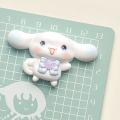 DIY  Bowknot Puppy Charms Accessories – Customizable Phone Case, Hairpin, Fridge Magnet & Keychain Set