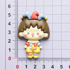 DIY Large Card Resin Girl Charms Accessories – Customizable Phone Case, Hairpin, Fridge Magnet & Keychain Set