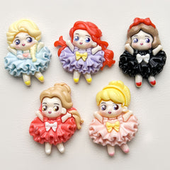 DIY Puffy Skirt for Girls Charms Accessories – Customizable Phone Case, Hairpin, Fridge Magnet & Keychain Set