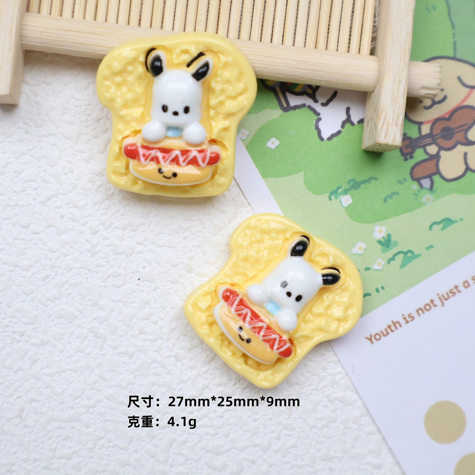 DIY  Toast Charms Accessories – Customizable Phone Case, Hairpin, Fridge Magnet & Keychain Set