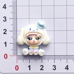 DIY Sanrio Quirky Girl Charms Accessories – Customizable Phone Case, Hairpin, Fridge Magnet & Keychain Set