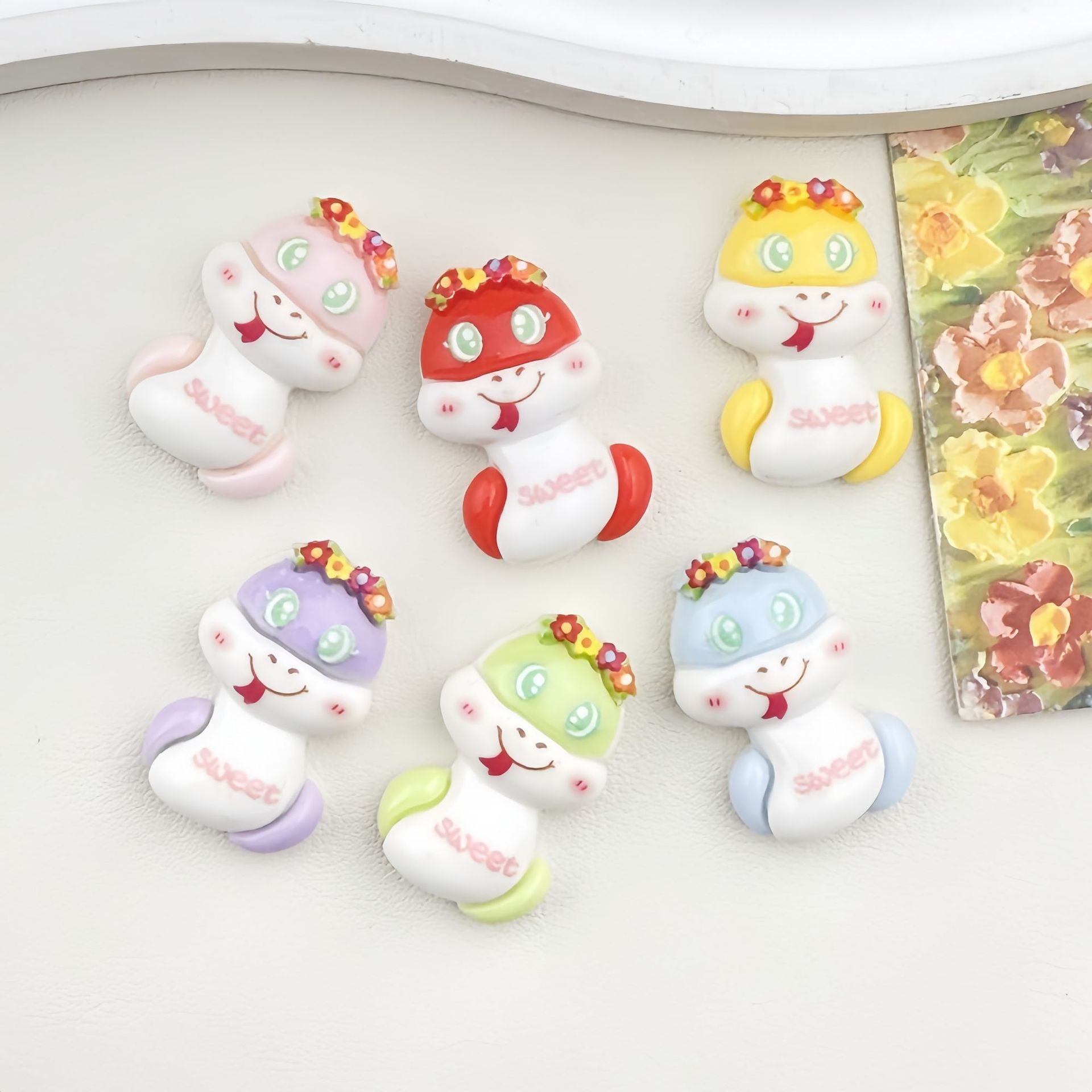 DIY Little Snake Charms Accessories – Customizable Phone Case, Hairpin, Fridge Magnet & Keychain Set