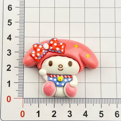 DIY Cute Cartoon Circus Xiao Ou Resin Charms Accessories – Customizable Phone Case, Hairpin, Fridge Magnet & Keychain Set