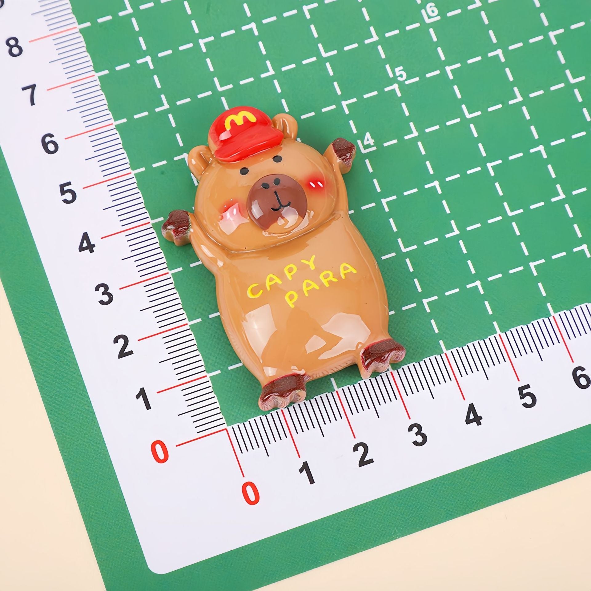 DIY Cute Cartoon Glossy Capybara Charms Accessories – Customizable Phone Case, Hairpin, Fridge Magnet & Keychain Set