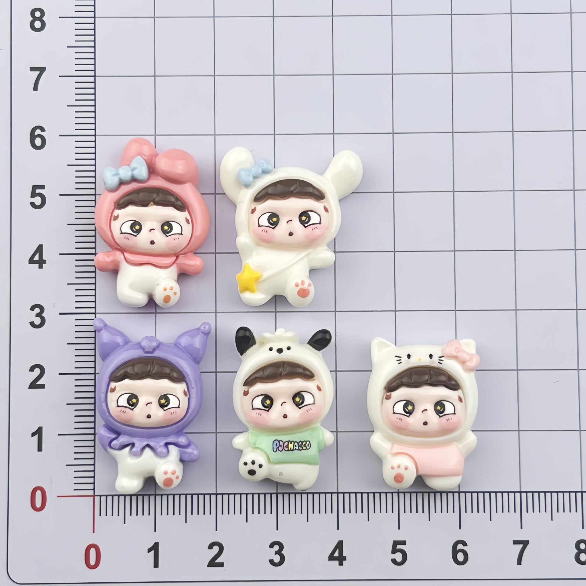DIY Boy Sanrio Charms Accessories – Customizable Phone Case, Hairpin, Fridge Magnet & Keychain Set