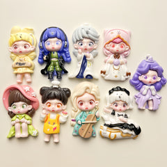 DIY Adorable Eyes Cute Girl Charms Accessories – Customizable Phone Case, Hairpin, Fridge Magnet & Keychain Set