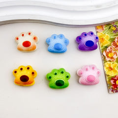 DIY Multi-color Cat Paw Biscuits Charms Accessories – Customizable Phone Case, Hairpin, Fridge Magnet & Keychain Set
