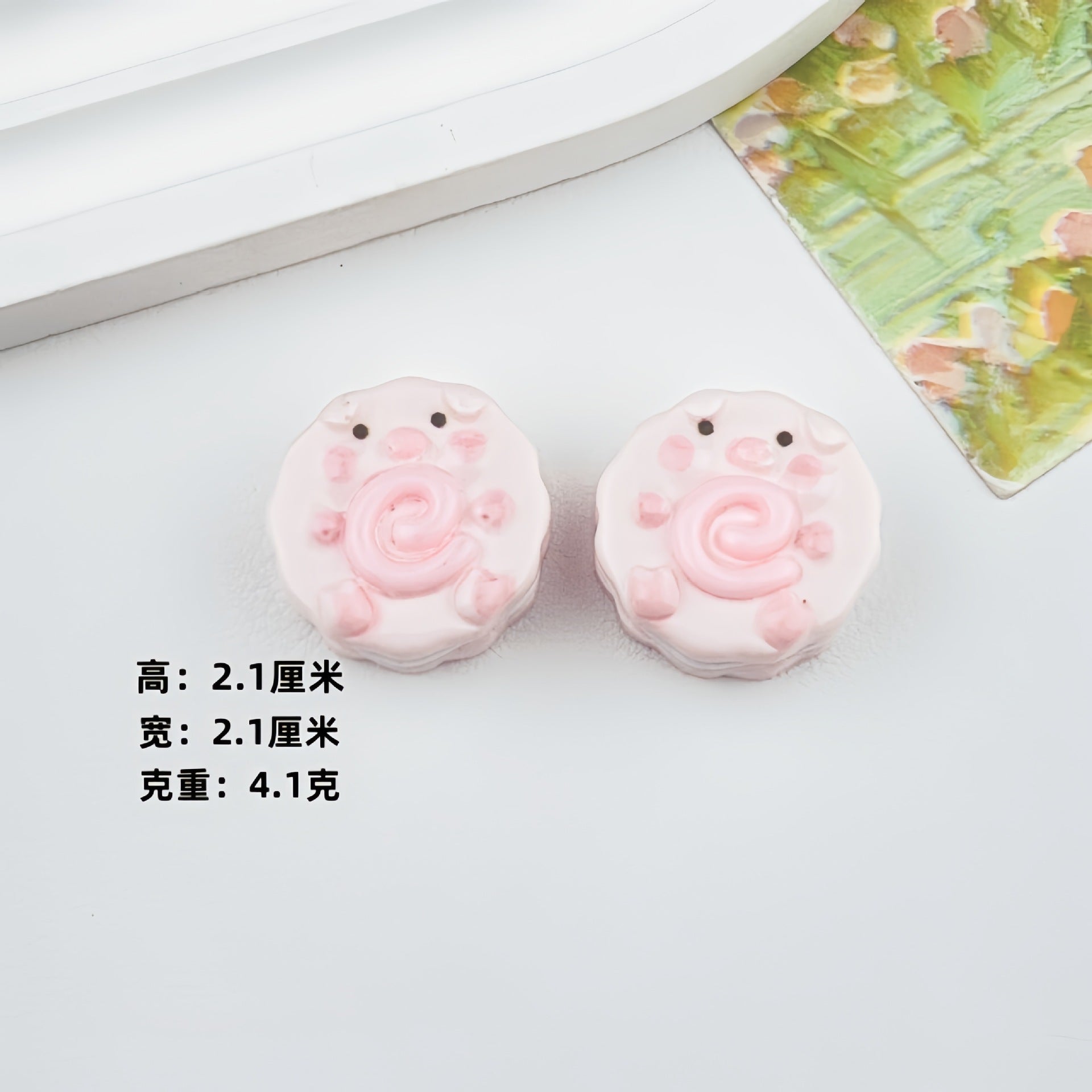 DIY Pig and Cat Sandwich Cookies Charms Accessories – Customizable Phone Case, Hairpin, Fridge Magnet & Keychain Set