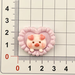 DIY Piggy Photo Frame-Piggy Charms Accessories – Customizable Phone Case, Hairpin, Fridge Magnet & Keychain Set