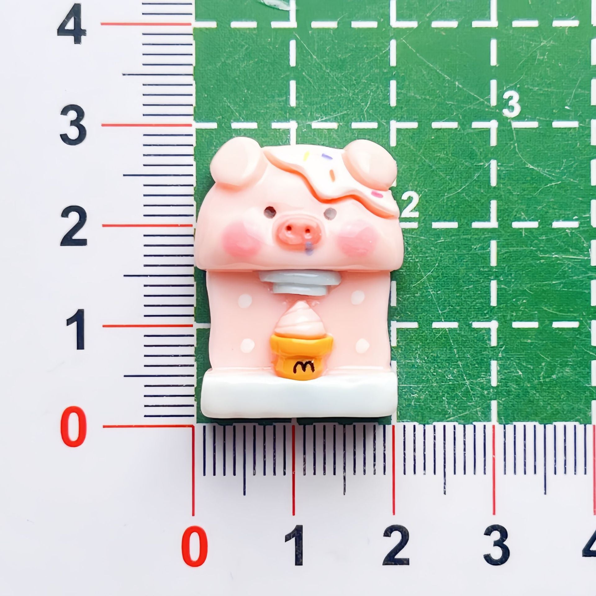 DIY Food Play Pink Sweet Dessert Pig Charms Accessories – Customizable Phone Case, Hairpin, Fridge Magnet & Keychain Set
