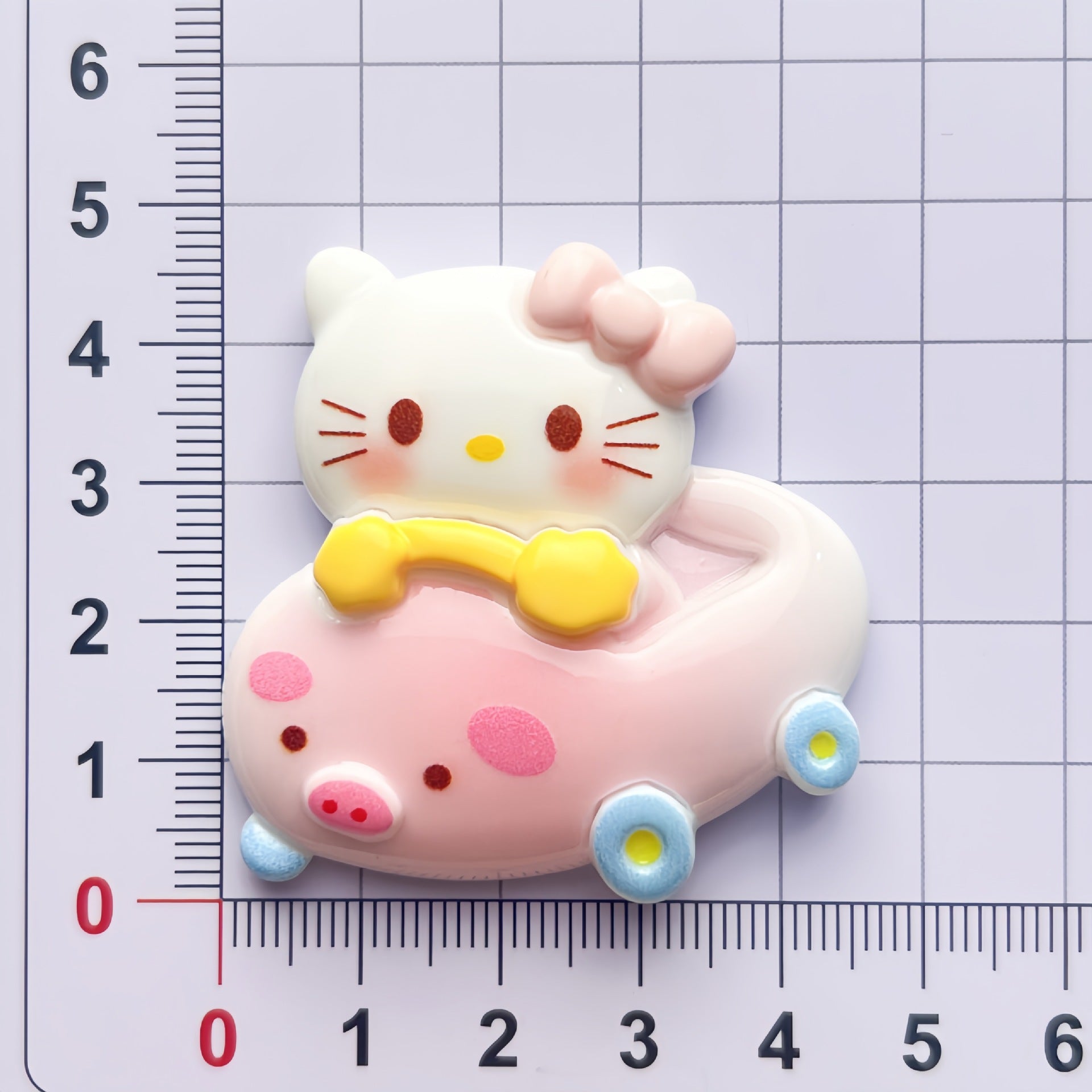 DIY Multi-color Sanrio Bumper Car Charms Accessories – Customizable Phone Case, Hairpin, Fridge Magnet & Keychain Set