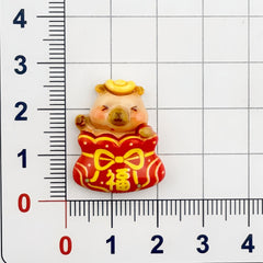 DIY Wink Capibara Charms Accessories – Customizable Phone Case, Hairpin, Fridge Magnet & Keychain Set