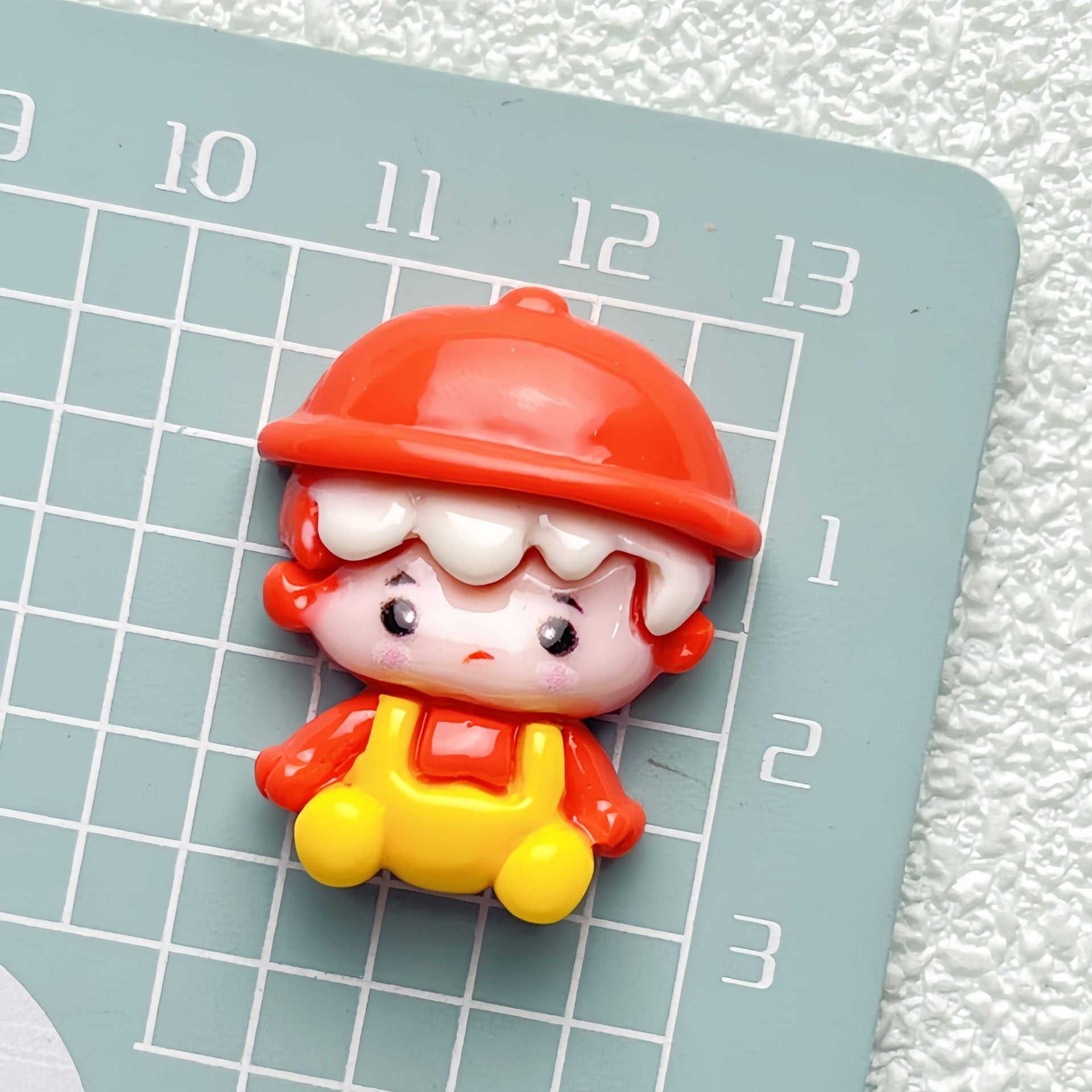 DIY Curly Hair Boy Charms Accessories – Customizable Phone Case, Hairpin, Fridge Magnet & Keychain Set