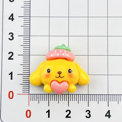 DIY Cartoon Glossy Fruit Little Ou Charms Accessories – Customizable Phone Case, Hairpin, Fridge Magnet & Keychain Set