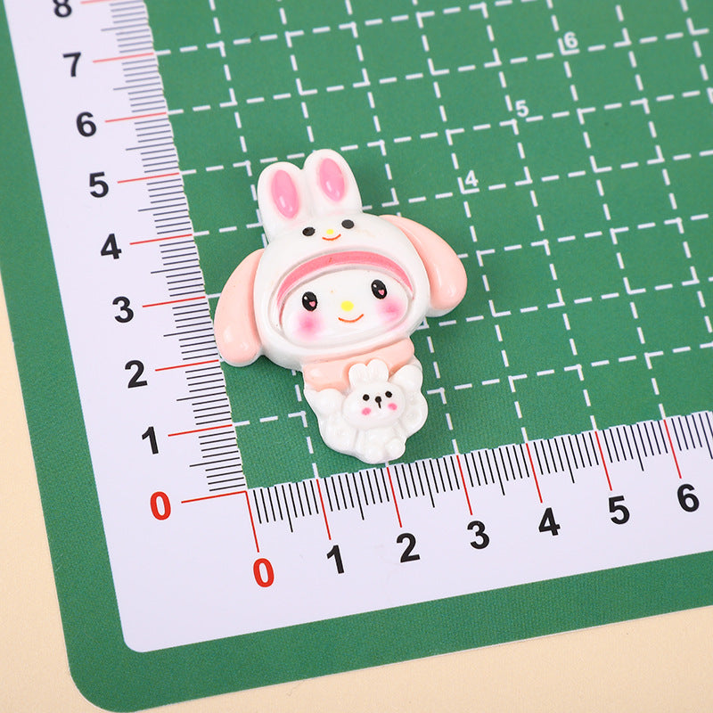 DIY Cartoon Glossy Sanrio Charms Accessories – Customizable Phone Case, Hairpin, Fridge Magnet & Keychain Set