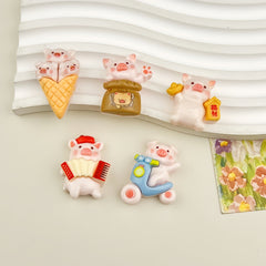 DIY Lucky Bag Cone Piggy Charms Accessories – Customizable Phone Case, Hairpin, Fridge Magnet & Keychain Set