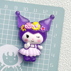 DIY Large Luminous Glossy Purple Rice Charms Accessories – Customizable Phone Case, Hairpin, Fridge Magnet & Keychain Set