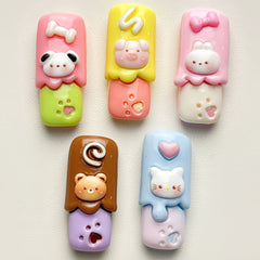 DIY Play Animal Chocolate Bar Charms Accessories – Customizable Phone Case, Hairpin, Fridge Magnet & Keychain Set
