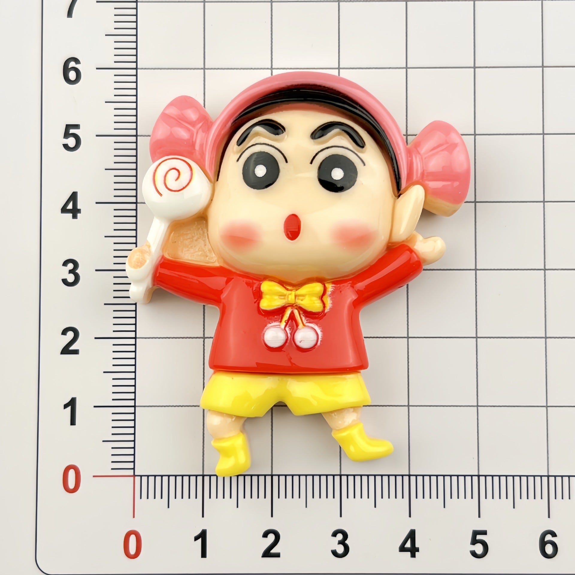 DIY Cone Shin-chan Charms Accessories – Customizable Phone Case, Hairpin, Fridge Magnet & Keychain Set