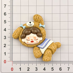Diy Cute Little  Girl  Charms Accessories – Customizable Phone Case, Hairpin, Fridge Magnet & Keychain Set