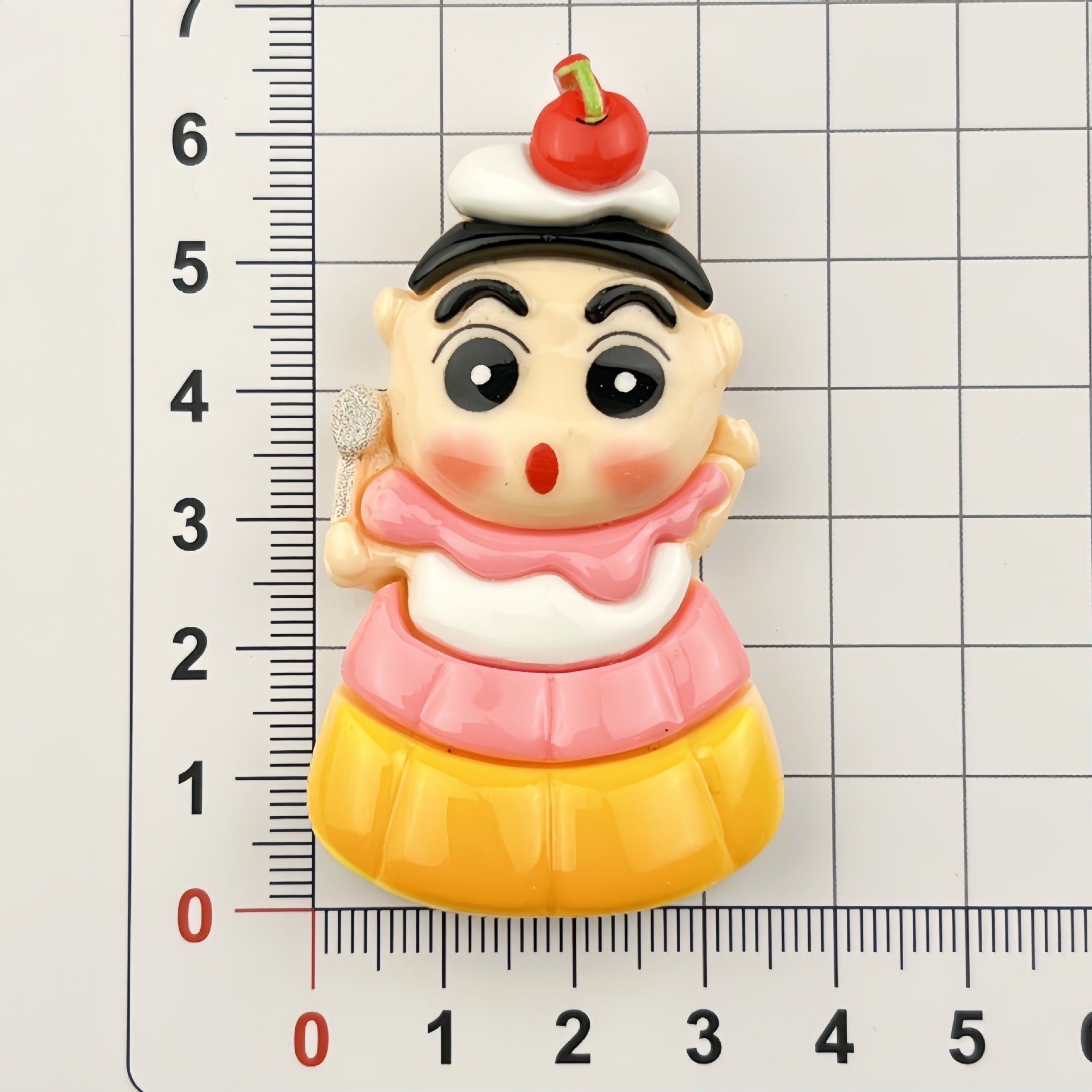 DIY Cone Shin-chan Charms Accessories – Customizable Phone Case, Hairpin, Fridge Magnet & Keychain Set