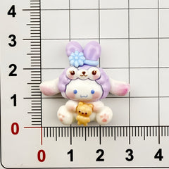 DIY  Hat Cartoon Animal  Charms Accessories – Customizable Phone Case, Hairpin, Fridge Magnet & Keychain Set