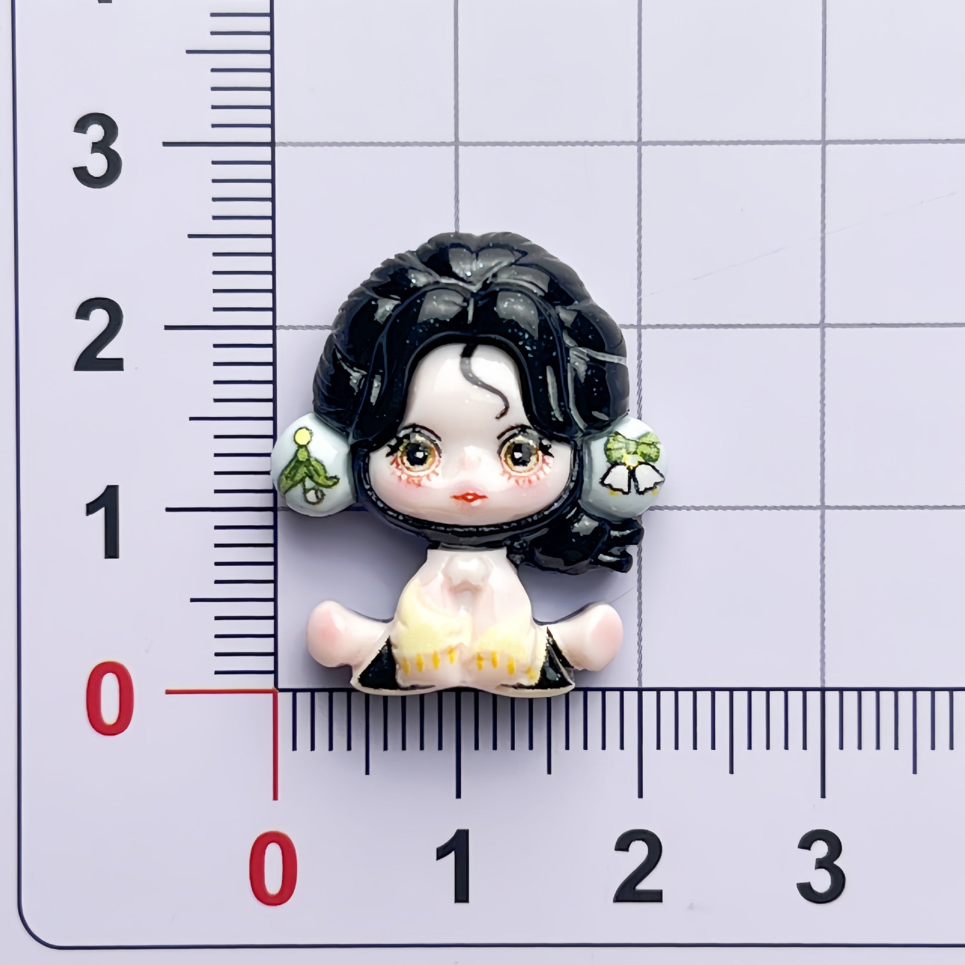 DIY ]Bubble Sitting Girl  Charms Accessories – Customizable Phone Case, Hairpin, Fridge Magnet & Keychain Set