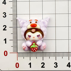 DIY  Hat Cartoon Animal  Charms Accessories – Customizable Phone Case, Hairpin, Fridge Magnet & Keychain Set