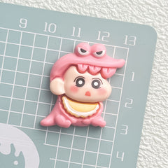 DIY Cross-dressing Shin-chan Charms Accessories – Customizable Phone Case, Hairpin, Fridge Magnet & Keychain Set