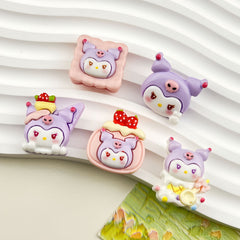 DIY Food Mimi Cake Dessert Charms Accessories – Customizable Phone Case, Hairpin, Fridge Magnet & Keychain Set