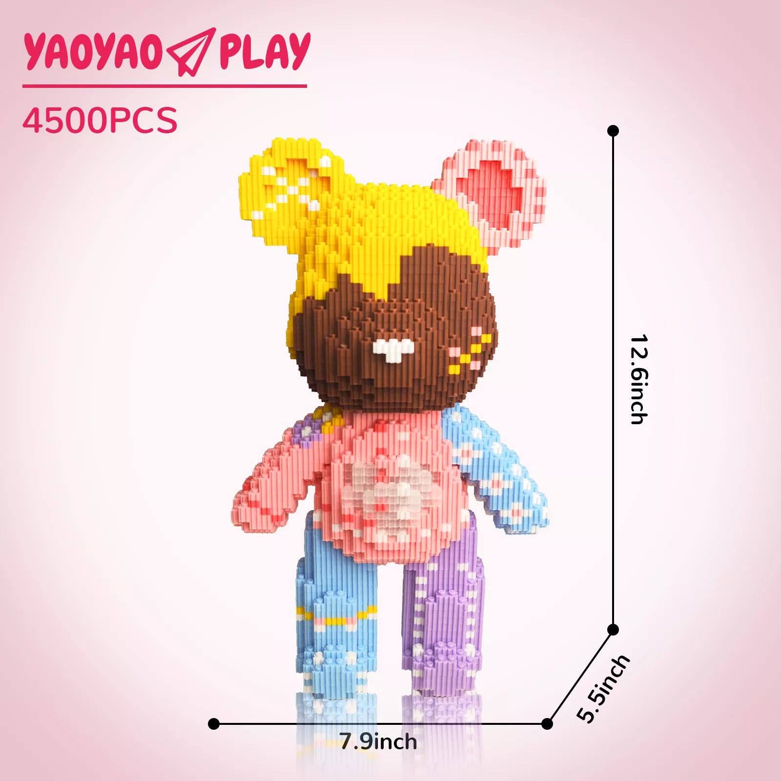 Candy Girl Medium Bear Building Blocks