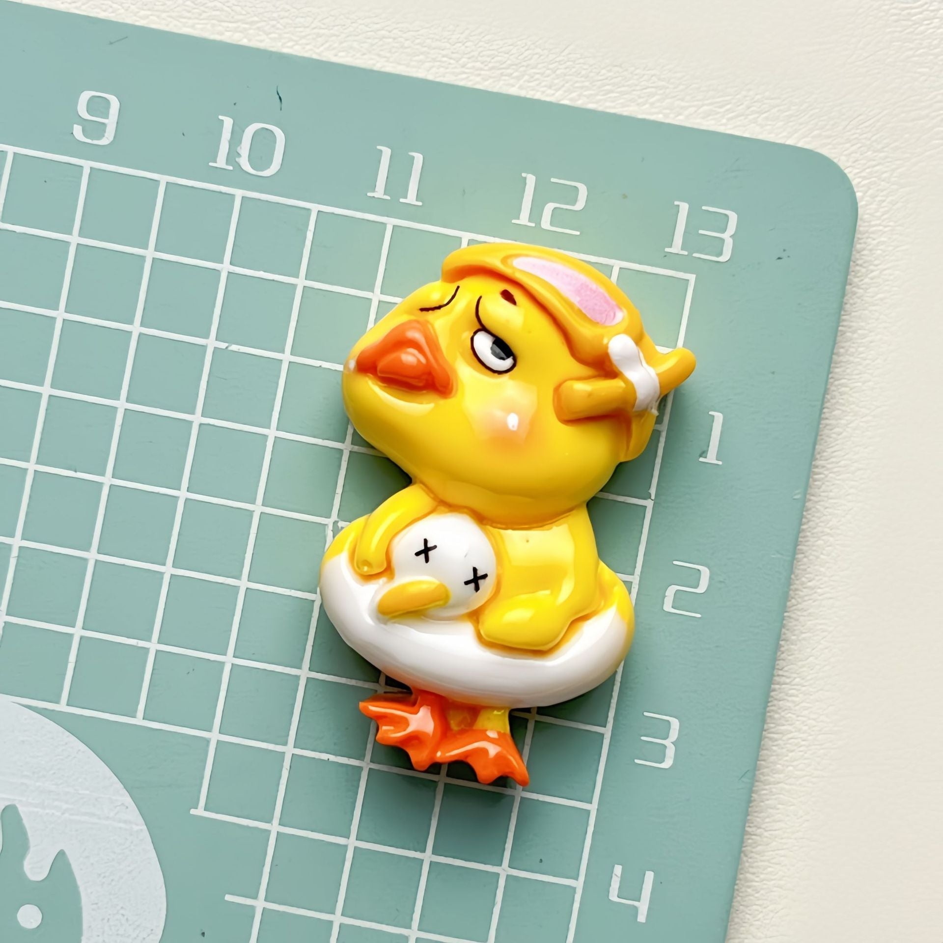 DIY Cute Duck Charms Accessories – Customizable Phone Case, Hairpin, Fridge Magnet & Keychain Set