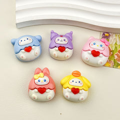 DIY Fat Love Sanrio Charms Accessories – Customizable Phone Case, Hairpin, Fridge Magnet & Keychain Set