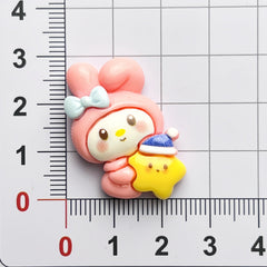 DIY Cartoon Planet Sanrio Charms Accessories – Customizable Phone Case, Hairpin, Fridge Magnet & Keychain Set
