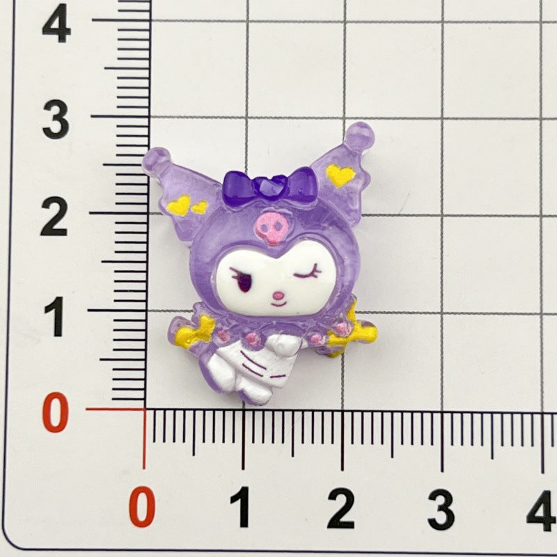 DIY  Purple Rice Charms Accessories – Customizable Phone Case, Hairpin, Fridge Magnet & Keychain Set