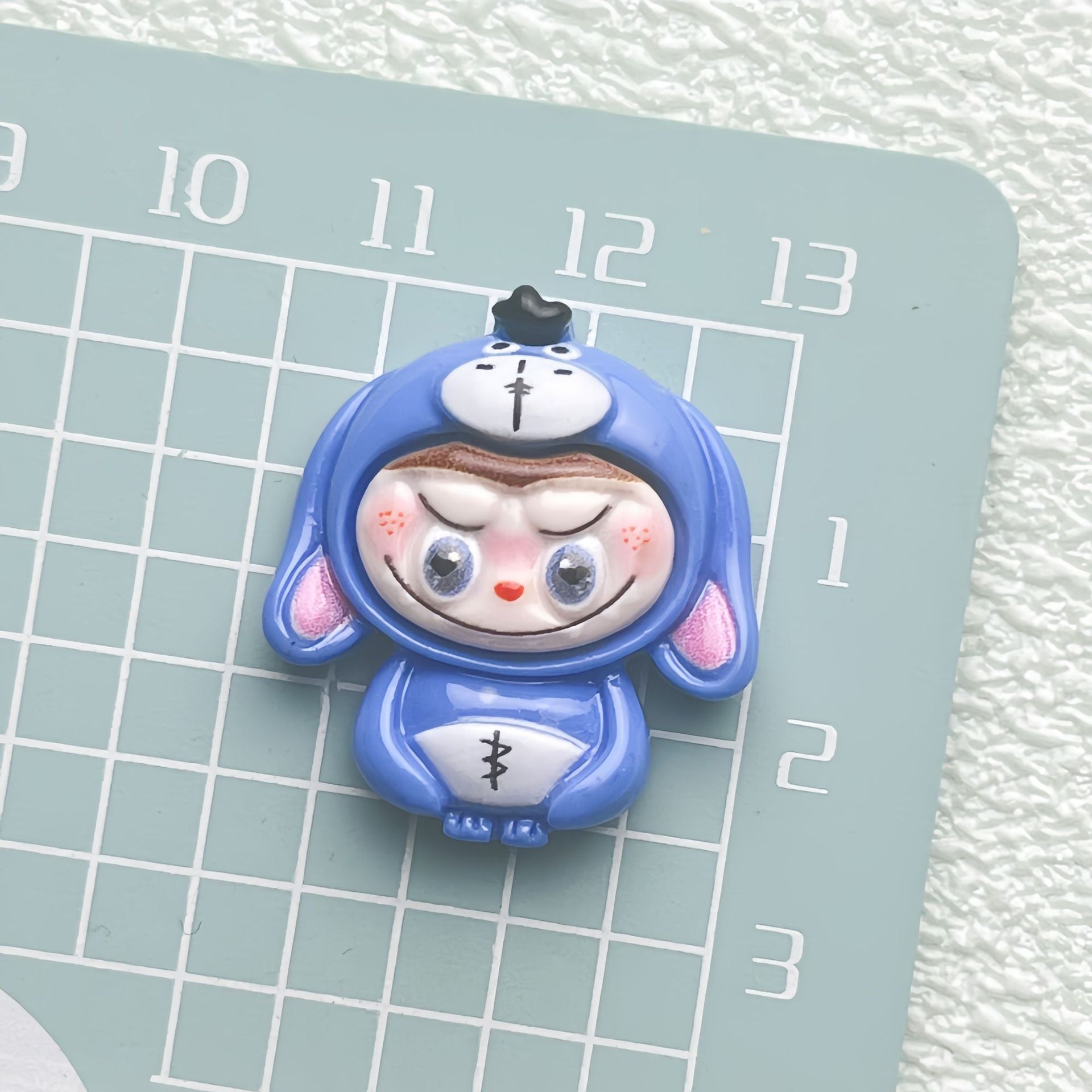 DIY Three-Eyed Red Bear Charms Accessories – Customizable Phone Case, Hairpin, Fridge Magnet & Keychain Set