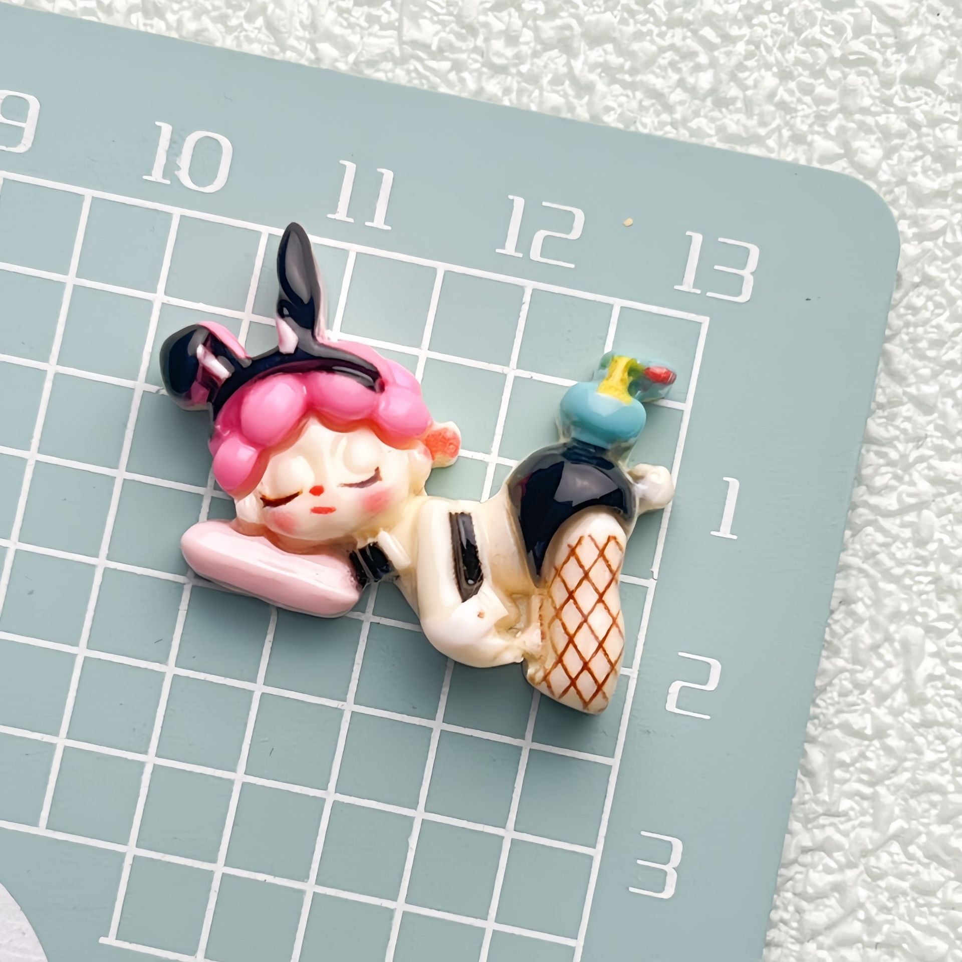 DIY Sleeping Mermaid Charms Accessories – Customizable Phone Case, Hairpin, Fridge Magnet & Keychain Set